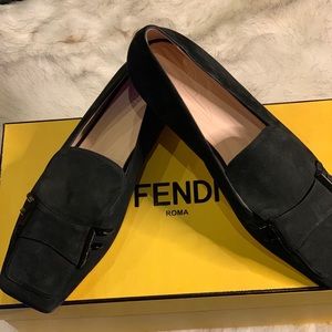 Black Fendi Flats